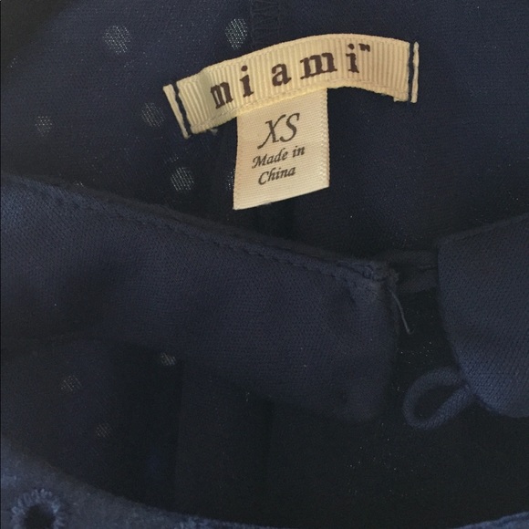 Francesca’s Bright Navy Blue Eyelet Shift Dress - Picture 3 of 4